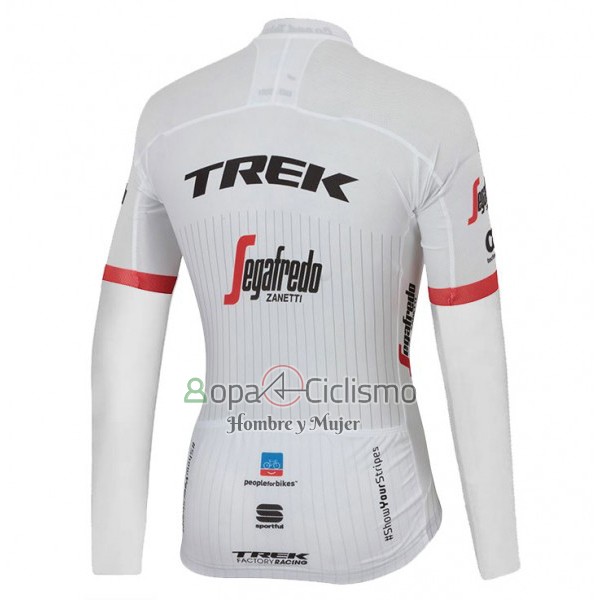 Trek Segafrojoo Ropa Ciclismo Culotte Largo 2017 Mangas Largas Blanco